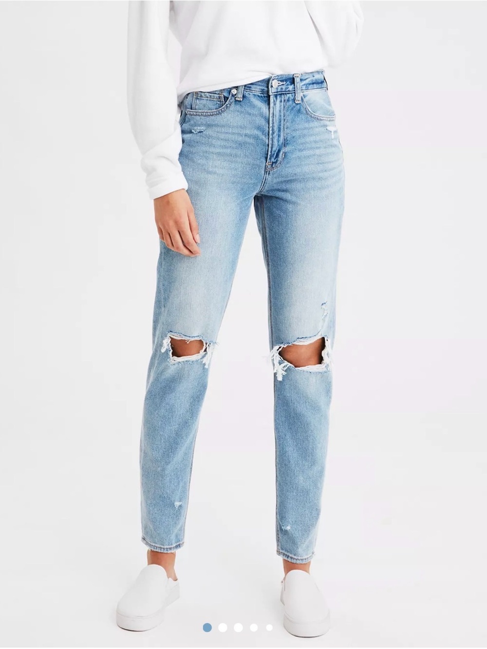 Light Blue American Eagle Stretch High-Rise Women's Jeans